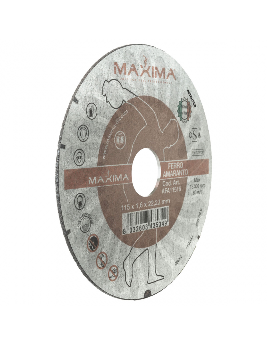 Disque Meule Abrasive Pour Fer 200x20x32 Mm - Grain 60 Pour Meuleuse D'angle